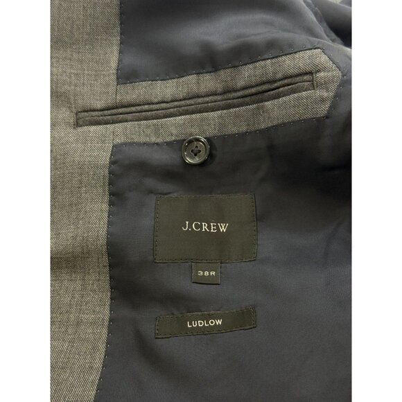 J.Crew Men's Ludlow Tollegno 1900 Italian Wool Blazer Sport Coat Gray Size 38R - Picture 8 of 16